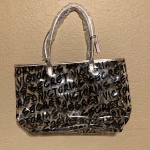 Victoria Secret Clear Tote with Graffiti logo